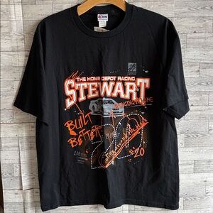 Tony Stewart 2004 NASCAR Men’s XL Black Shirt Home Depot Built‎ Better Vintage